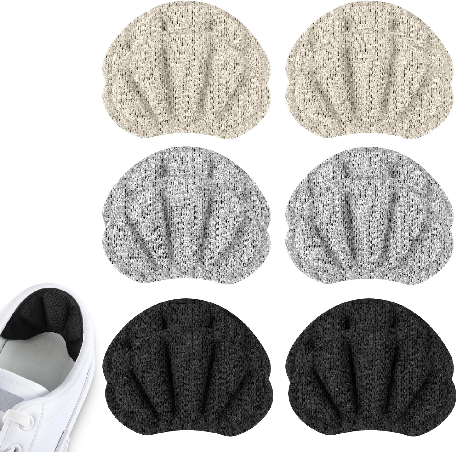 8PCS Shoe Heel Repair Kit, Self Adhesive Cloth Repair Patch, 2 Different Sizes Of Black Shoe Heel Grips Shoe Glue For Preventing And Repairing Holes In Various Types Of Shoes - View #3