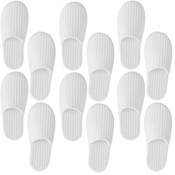 6 Pairs Spa Slippers Non-Slip Disposable Guests Slippers, Washable Hotel Slippers, House Slippers for Shoeless Home, Bathroom, Hotel, Spa, Travel