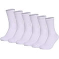 thumbnail image 1 of 6 Pairs Sports Socks Women Medium Tube Socks Absorbing Cotton Socks Hiking Socks Breathable Women Socks Running Socks (White), 1 of 3