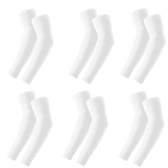6 Pairs Sun Protection Arm Sleeves for Men & Women - Tattoo Cover Up Sports Compression Cooling Arm Sleeve