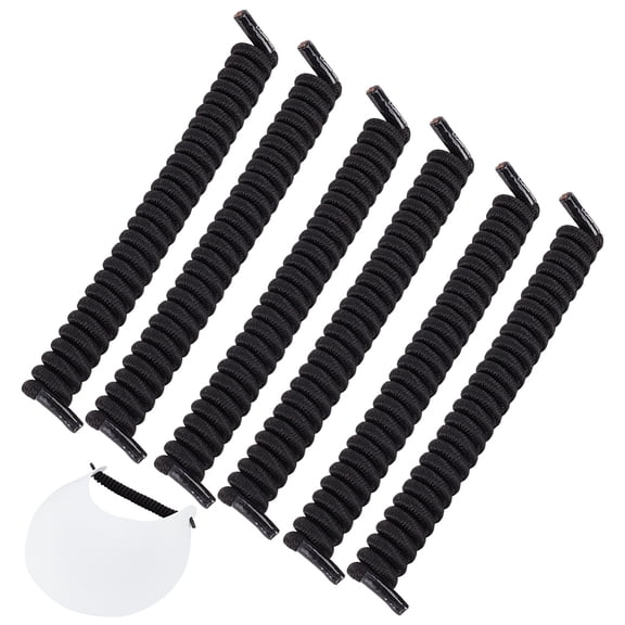 6 Pairs Sun String Visor Cord Curly Shoelaces Replacement Elastic Shoe Lace for Foam Sun Hat Sports Sports Shoes