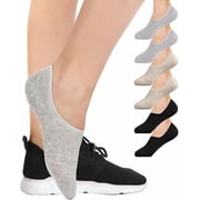 6 Pairs Cotton No Show Sock Women s invisible Non Slip Flat Boat Liner Socks,womens socks Pack of 5-8