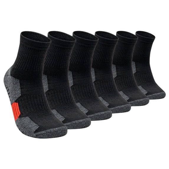 6 Pairs Thick Bottom Of Loop Elastic Training Exercise In Tube Men Socks Moisture-Wicking Men's Crew Adult Cushioned Middle Cut Gym Sports Socks