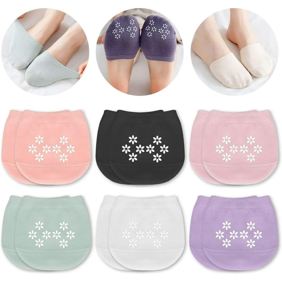 6 Pairs Toe Topper Socks Women Invisible Socks Toe Cover Liner Half Socks Seamless Non-Slip Toe Half Socks