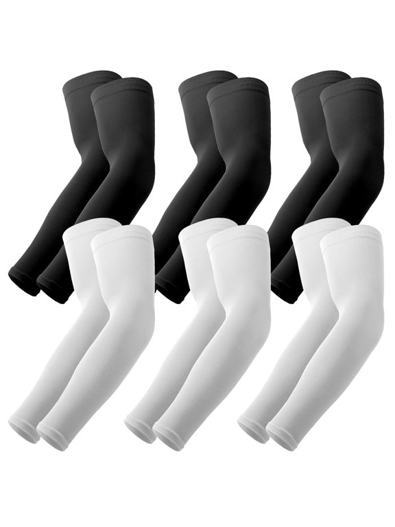 6 Pairs UV Sun Protection Arm Sleeves for Men & Women, UPF 50 Cooling Sports Sleeve