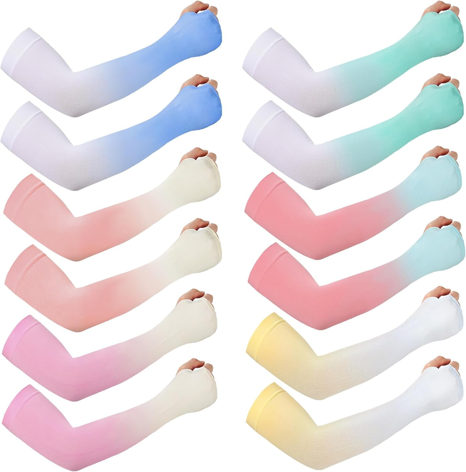 6 Pairs UV Sun Protection Arm Sleeves to Cover Arms for Women 6 Pairs UV Sun Protection Arm Sleeves to Cover Arms for Women