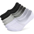 thumbnail image 1 of 6 Pairs Unisex Thick Cushion Athletic Cotton Non Slip Low Cut Flat Liner No Show Socks, 1 of 1