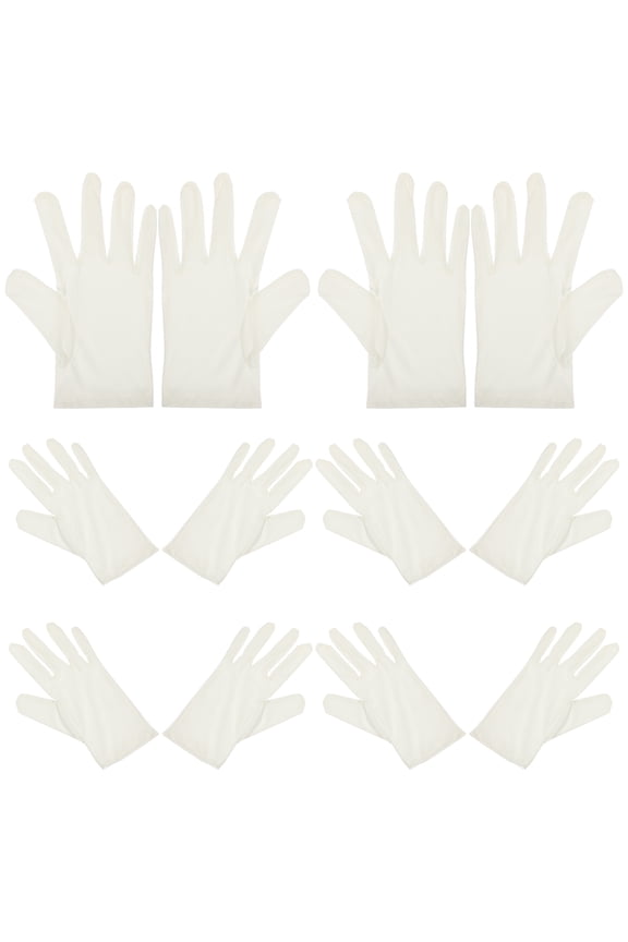 6 Pairs Cloth Gloves for Jewelry Microfiber Cloth for Etiquette