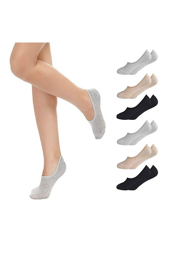6 Pairs Women No Show Socks Low Cut Anti-slid Athletic Casual Invisible Liner Socks,Socks For Women Size 5-8