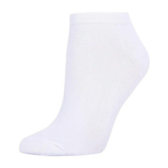 6 Pairs Women's Athletic Running Low Cut Socks, White, 9-11