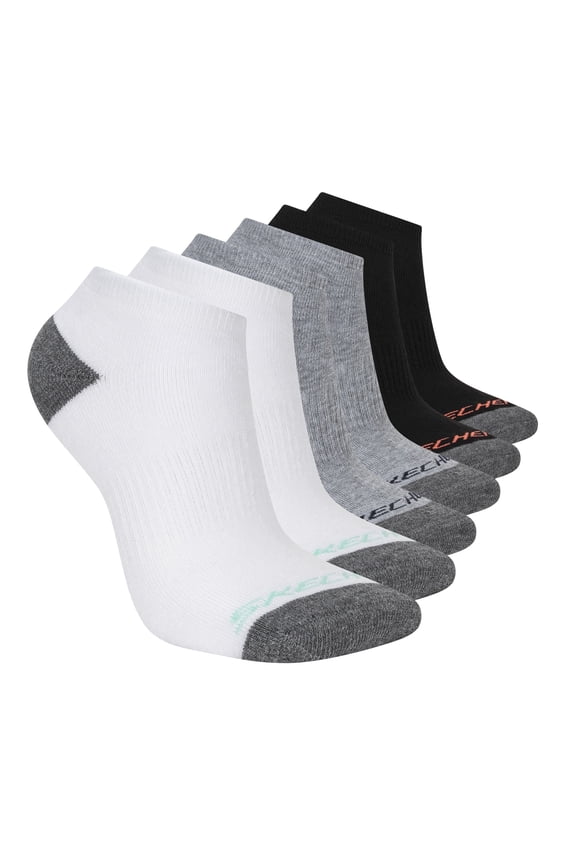 Women’s No-Show Socks with Cushioned Footbed & Arch Support (6-Pairs)