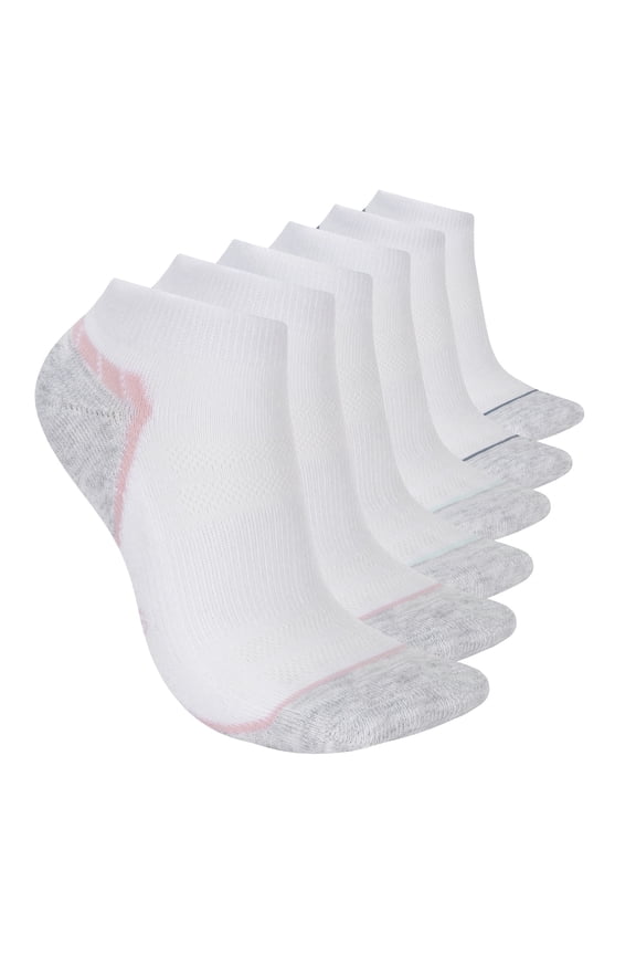 Women’s Low-Cut Socks with Cushioned Footbed & Mesh Ventilation (6-Pairs)