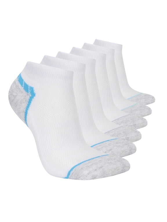 Women’s Low-Cut Socks with Cushioned Footbed & Mesh Ventilation (6-Pairs)