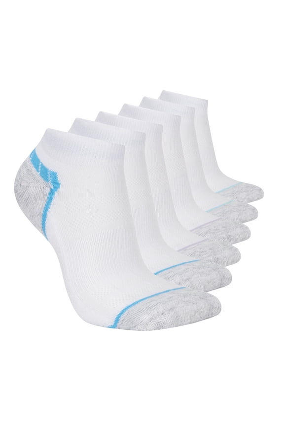 Women’s Low-Cut Socks with Cushioned Footbed & Mesh Ventilation (6-Pairs)