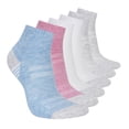 thumbnail image 1 of Skechers Women's Quarter Crew Socks with Cushioned Footbed & Mesh Ventilation (6-Pairs), 1 of 5