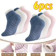 thumbnail image 1 of 6 Pairs Women's Non-Slip Grip Socks with Traction Bottoms - Cozy Slipper Socks for Yoga & Indoor Wear, 1 of 9