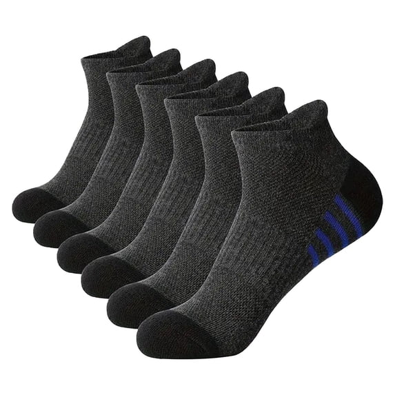 6 Pairs Women's Performance Heel Tab Athletic Socks ZDNIXIAN – Low Cut Running Socks with Arch Support, Cushioned Sole & Heel Tab Black
