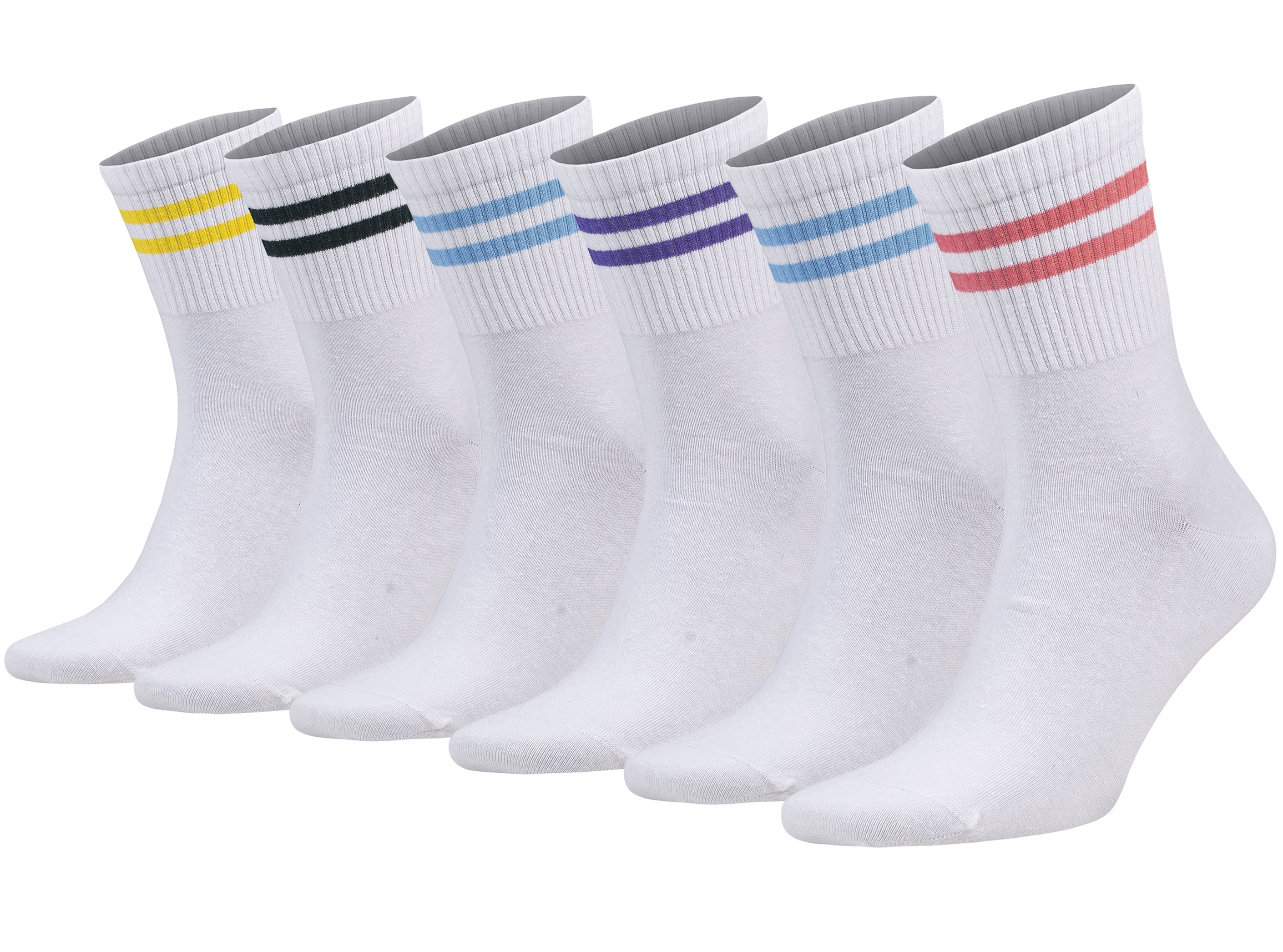 AWS Women’s Tennis Crew Socks, Cotton Extra Thin Breathable Socks, Size ...