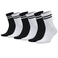 thumbnail image 1 of 6 Pairs Women’s Tennis Crew Socks Cotton Extra Thin Breathable Socks (Size 9-11, Shoe 5-10) - Style 3, 1 of 5