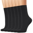 thumbnail image 1 of 6 Pairs Womens Crew Socks Cute Casual Athletic Socks Aesthetic Neutral Cotton Socks for Women, 1 of 7