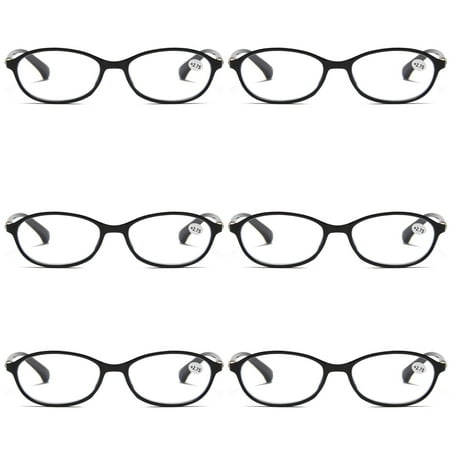 6 Pairs Womens Ladies Blue Light Blocking Reading Glasses Computer Gaming Readers +1.50