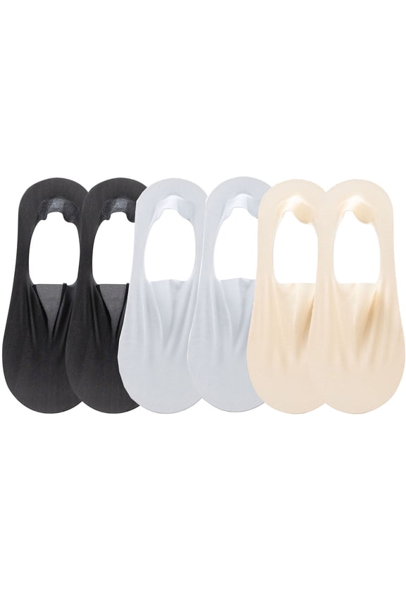 6 Pairs Womens Socks Nylon Non Slip Low Cut Invisible Liner Footies Thin Socks Lightweight Socks