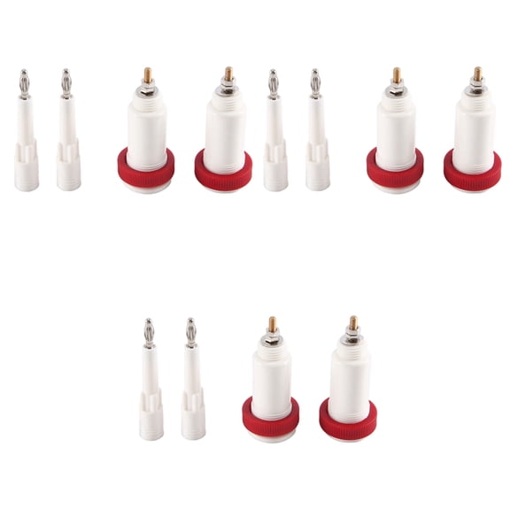 6 Pairs of 4 mm Banana Jack 10Kv -30Kv High Voltage Connector Plug and Socket Power Supply Test Instrument