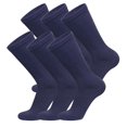 thumbnail image 1 of 6 Pairs of Big and Tall Diabetic Cotton Neuropathy Crew Socks (Navy, Sock Size 13-16), 1 of 6