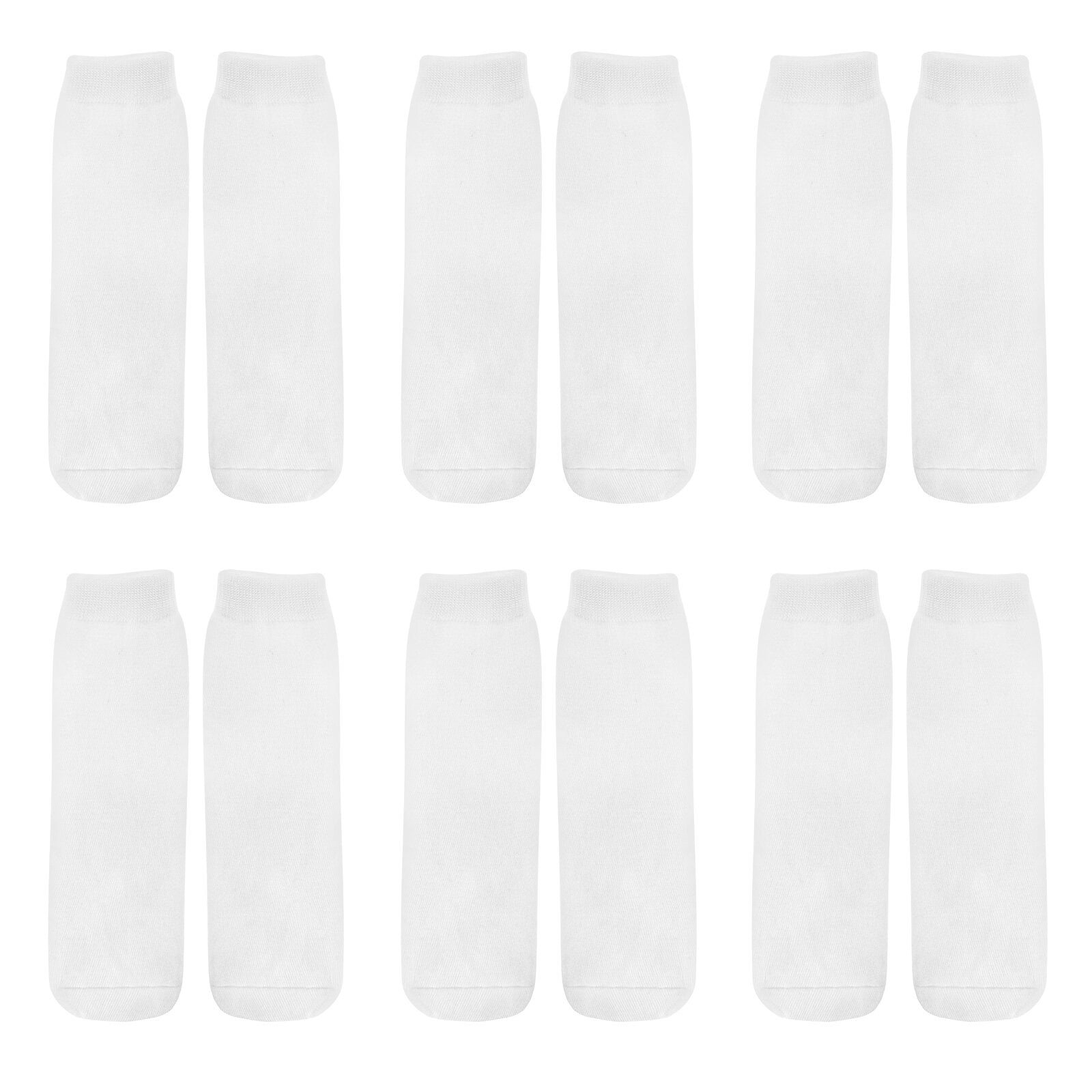 6 Pairs of Blank White Sublimation Socks Printable Socks Straight Blank ...