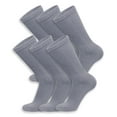 thumbnail image 1 of 6 Pairs of Diabetic Cotton Neuropathy Crew Socks (Gray, Sock Size 10-13, Fits US Men's Shoe Size 10-11.5), 1 of 6