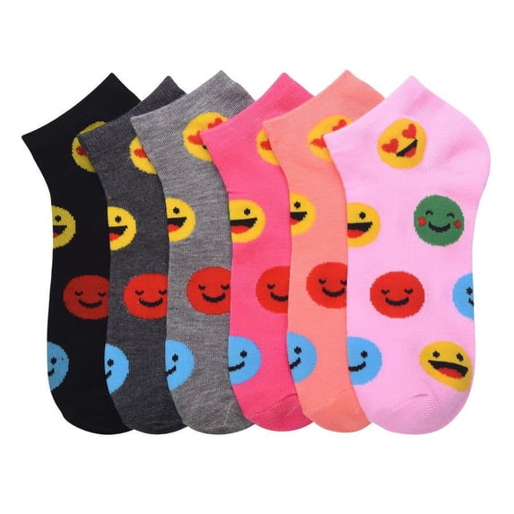 6 Pairs of Mamia Women & Girls Fashion Ankle Low Cut Socks (Multi Colors and Patterns)