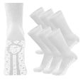 thumbnail image 1 of 6 Pairs of Non-Skid Diabetic Cotton Crew Socks with Non Binding Top (White, Sock Size 10-13, Fits US Men's Shoe Size 9-10.5), 1 of 7
