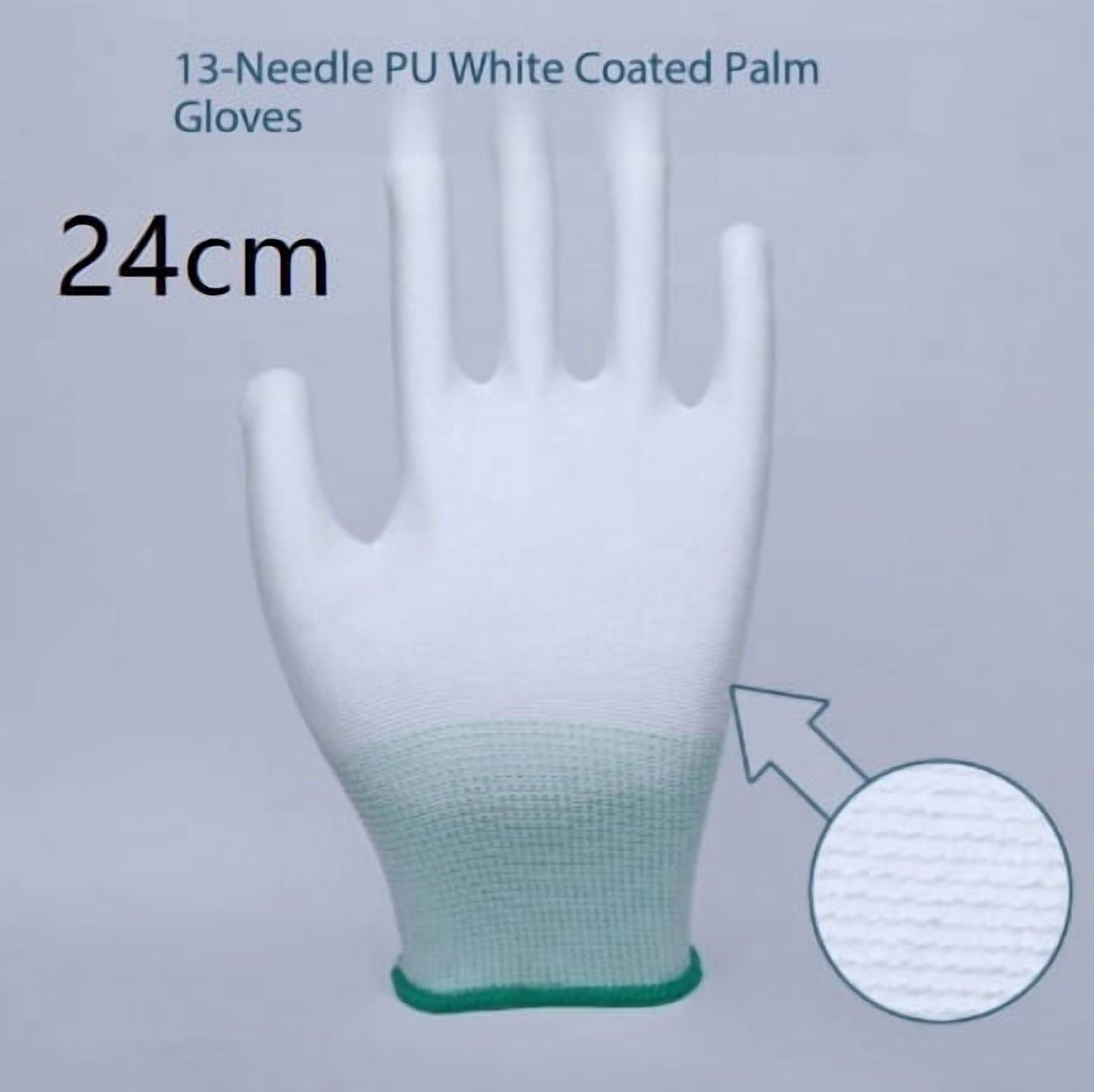 6 Pairs of One-Size-Fits-All PU Coated Palm Gloves - Dust-Free Anti ...