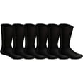 thumbnail image 1 of SOCKS'NBULK 6 Pairs Mens King Size Diabetic Socks for Big & Tall Men, Cotton Crew Diabetic, Nephropathy Socks, 1 of 5