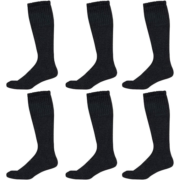 6 Pairs of Yacht & Smith Kids & Children's Cotton Tube Socks, Wholesale Bulk Pack Referee Style, Boys Girls