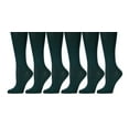 thumbnail image 1 of 6 Pairs of excell Girls Knee High Socks, Solid Colors (Huntergreen) (409-6-8-HUNTERGREEN-6), 1 of 1