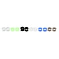thumbnail image 1 of 6 Pairs thin and soft Silic Flexible Colorful Ear Tunnels Double Flared Expander Ear Gauges for Women Men Gifts 12mm, 1 of 10