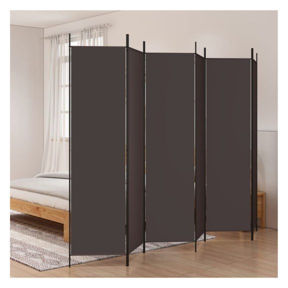 6-Panel Brown 118.1"x78.7" Fabric