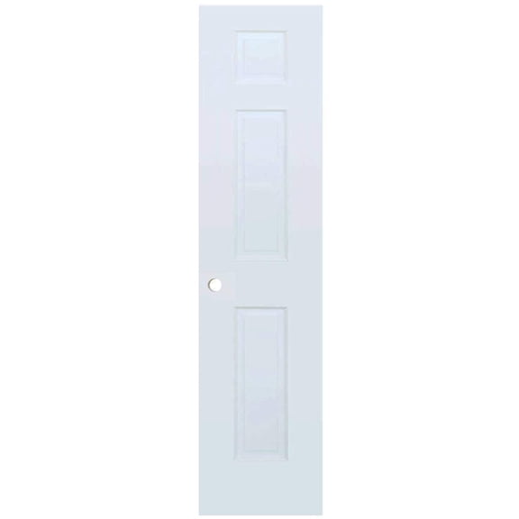 6-Panel Colonial White Interior Door Slab with Bore Hole