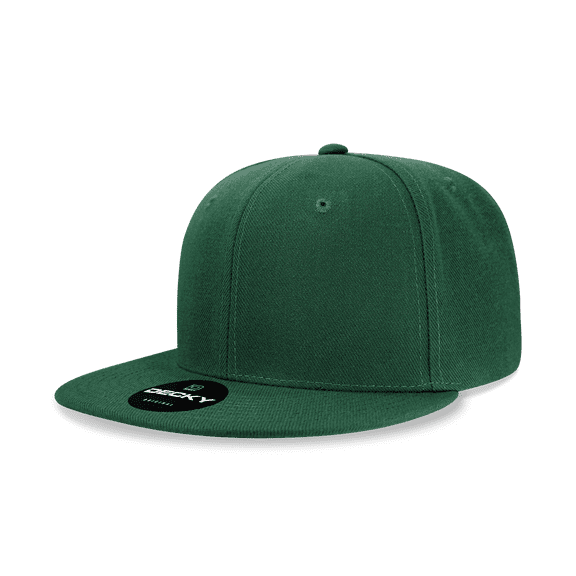 Decky 6020 6 Panel High Profile Structured Acrylic/Polyester Snapback Hat-Forest