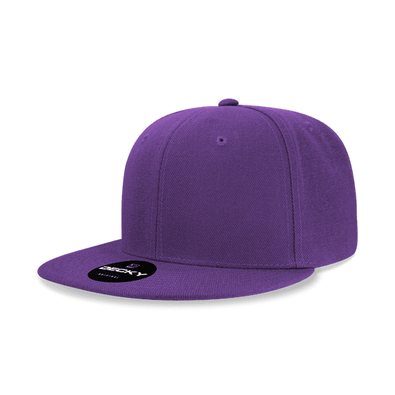 Decky 6020 6 Panel High Profile Structured Acrylic/Polyester Snapback Hat-Purple
