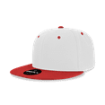 thumbnail image 1 of Decky 6020 6 Panel High Profile Structured Acrylic/Polyester Snapback Hat-White/Red, 1 of 1