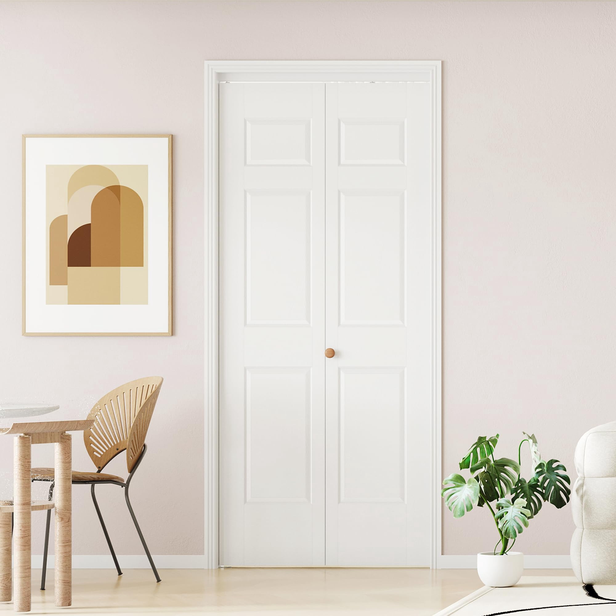 6-Panel Hollow Core Bifold Door for 32" x 80" Opening White - Walmart.com