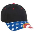 thumbnail image 1 of 6 Panel Low Profile American Flag Patriot USA Baseball Cap, Black/Red/Red, 1 of 3