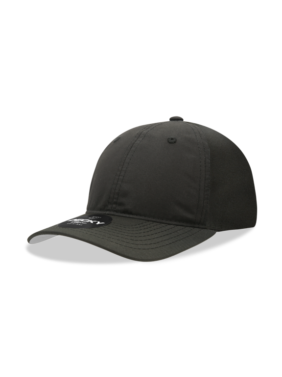 6220 6 Panel Low Profile Relaxed Performance Dad Hat-Black