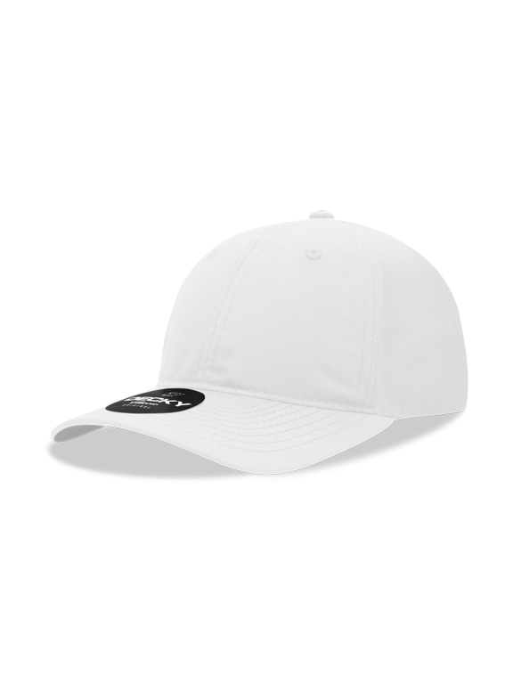 6220 6 Panel Low Profile Relaxed Performance Dad Hat-White