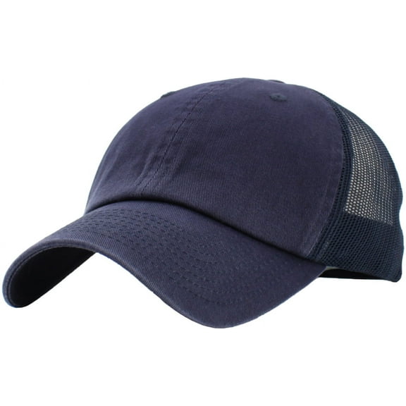 6-Panel Low Profile Unconstructed Trucker Mesh Back Dad Hat Baseball Cap