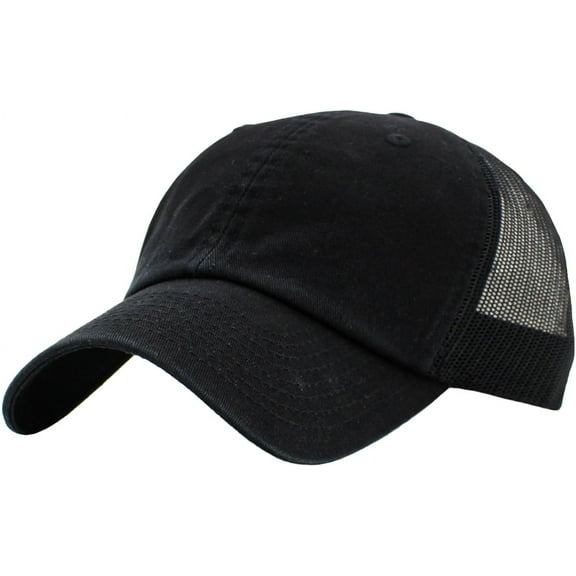 6-Panel Low Profile Unconstructed Trucker Mesh Back Dad Hat Baseball Cap