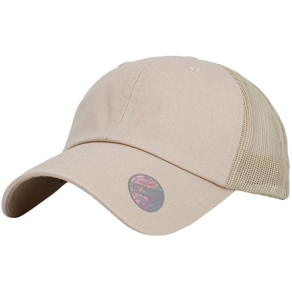 6-Panel Low Profile Unconstructed Trucker Mesh Back Dad Hat Baseball Cap