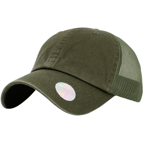 6-Panel Low Profile Unconstructed Trucker Mesh Back Dad Hat Baseball Cap